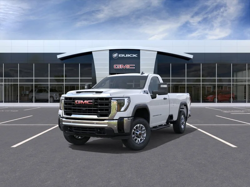 New 2026 White GMC Regular Cab Long Box 4-Wheel Drive Pro image 1