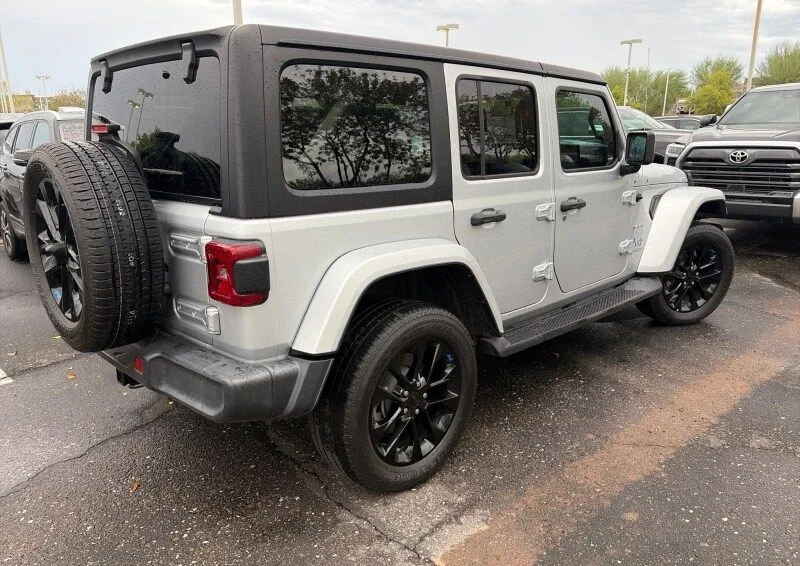 Used 2023 Silver Jeep Sahara 4xe image 2