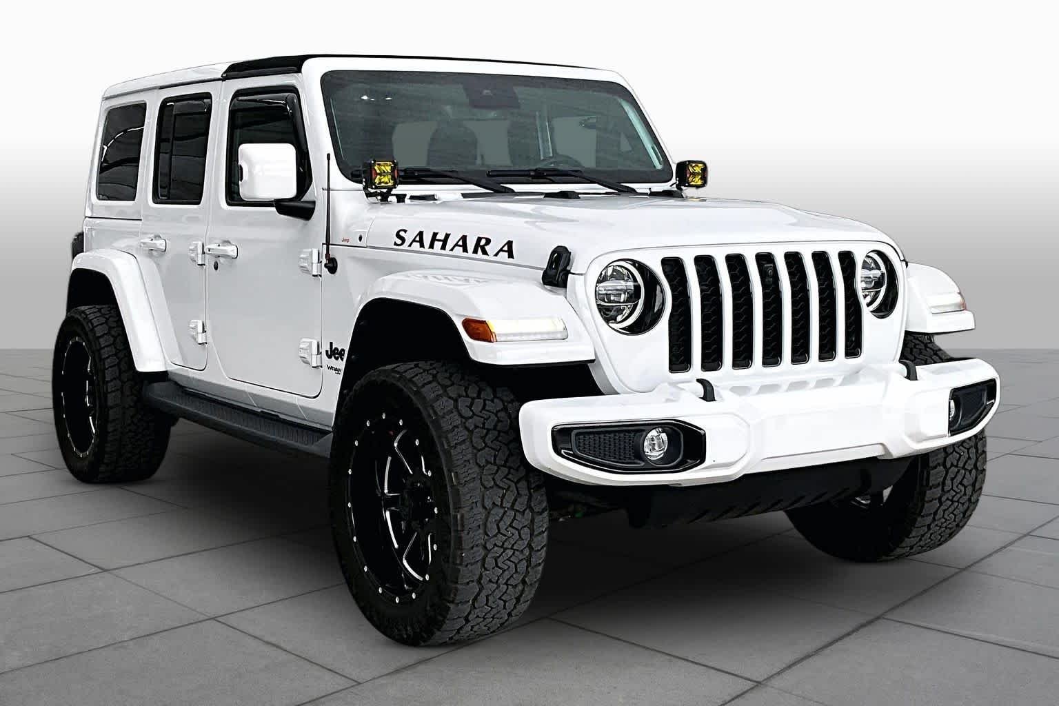 Used 2021 Bright White Clearcoat Jeep Unlimited Sahara High Altitude image 3