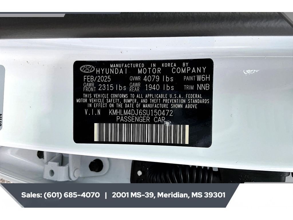 Certified Used 2025 SERENITY WHITE Hyundai SEL Sport image 7