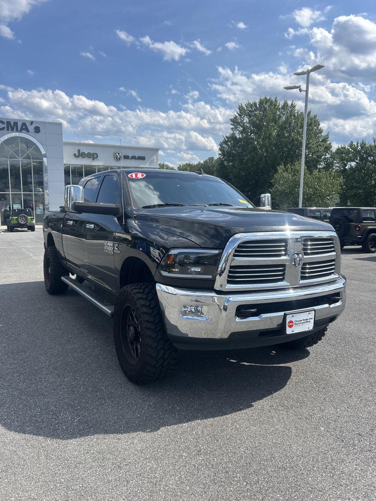 Used 2018 Brilliant Black Crystal Pearlcoat Ram Big Horn image 1