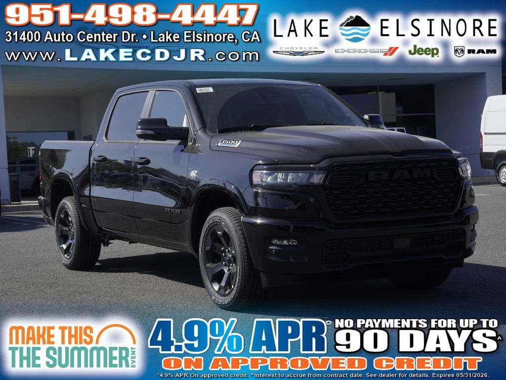 New 2026 Diamond Black Crystal Pearl-Coat Exterior Paint RAM Big Horn/Lone Star image 1