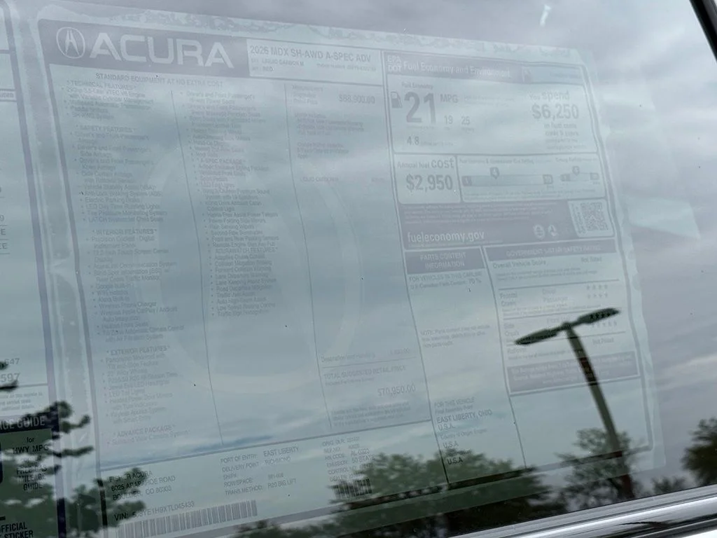 New 2026 Liquid Carbon Metallic Acura A-Spec Advance Package image 29