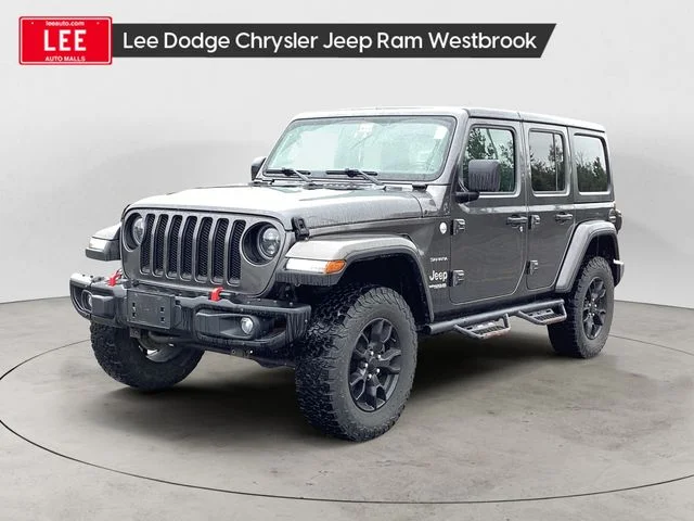 Used 2018 Crystal Metallic Jeep Unlimited Sahara image 1