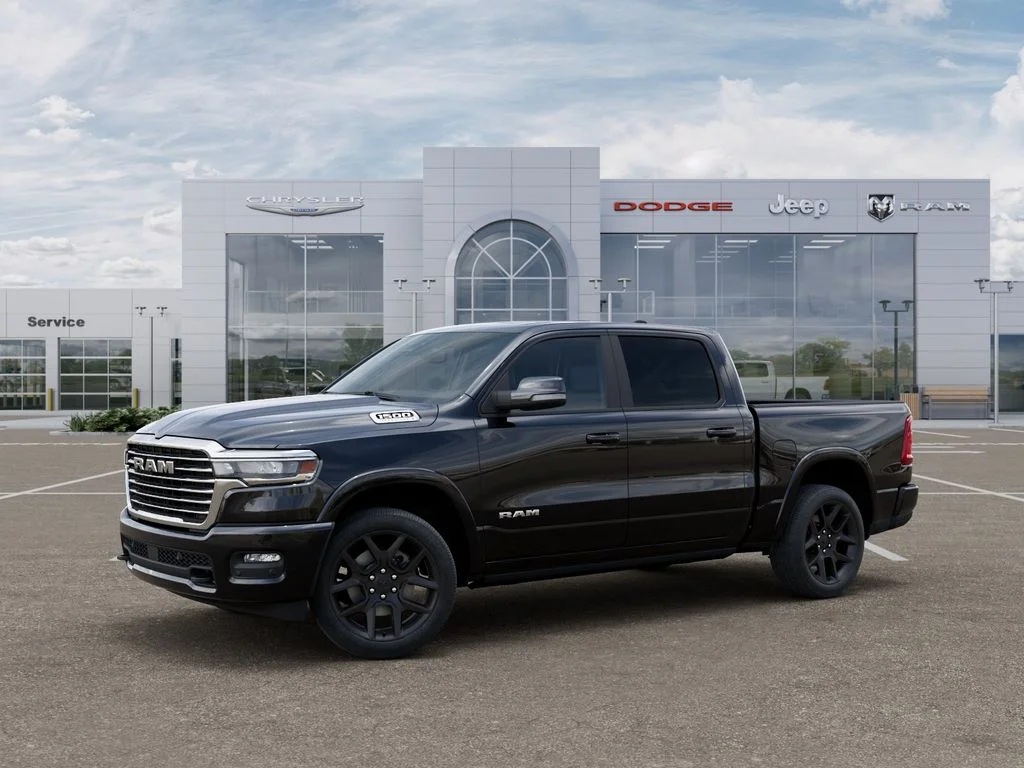 New 2026 Diamond Black Crystal Pearl-Coat Exterior Paint RAM Laramie image 2