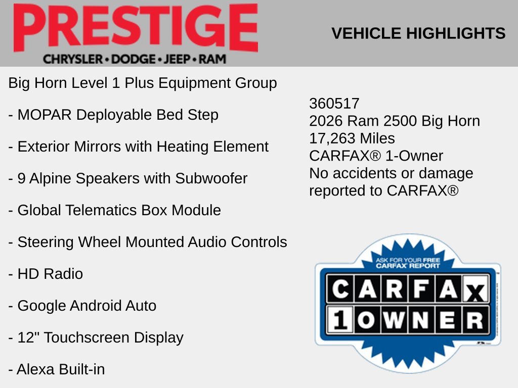 Used 2026 White Ram Big Horn image 8