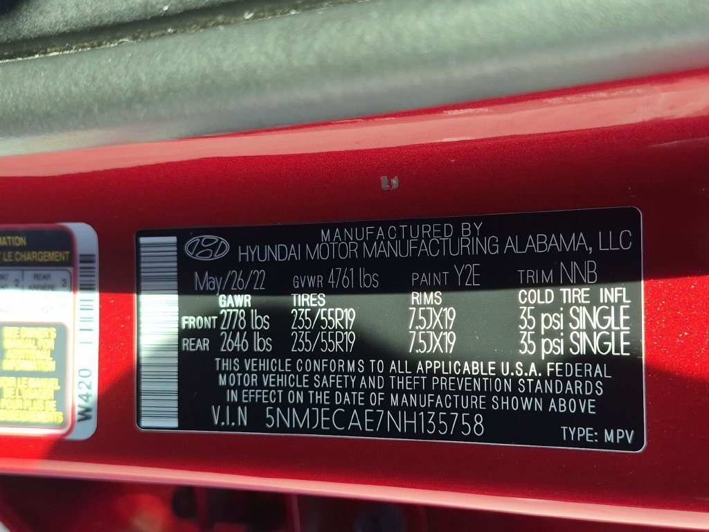 Used 2022 Red Hyundai Limited image 35