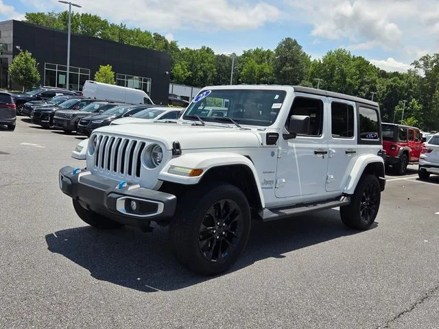 Used 2022 White Jeep Unlimited Sahara 4xe image 3
