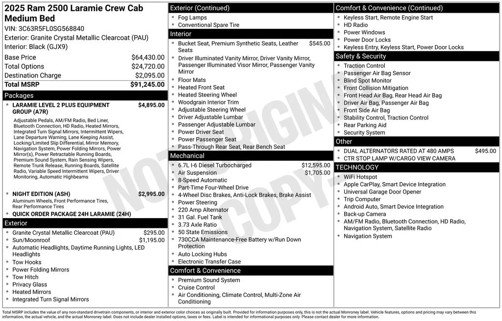 Used 2025 Gray Ram Laramie image 1