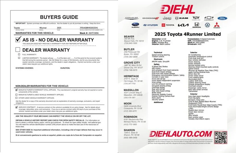 Used 2025 Blue Toyota Limited image 51