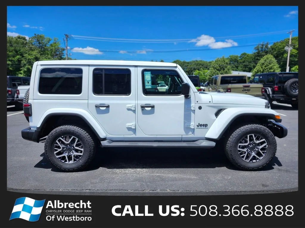 New 2026 Bright White Clear-Coat Exterior Paint Jeep Sahara image 6