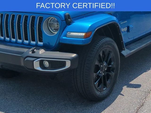 Used 2021 Blue Jeep Unlimited Sahara 4xe image 9