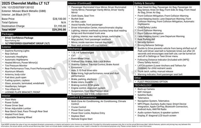 2025 Chevrolet Malibu 1LT - Photo 10
