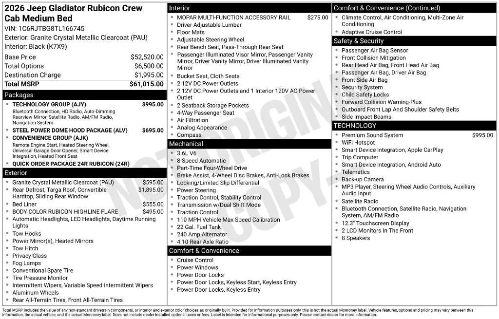 New 2026 Gray Jeep Rubicon image 45