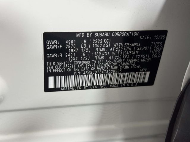 Used 2026 White Subaru Touring image 16