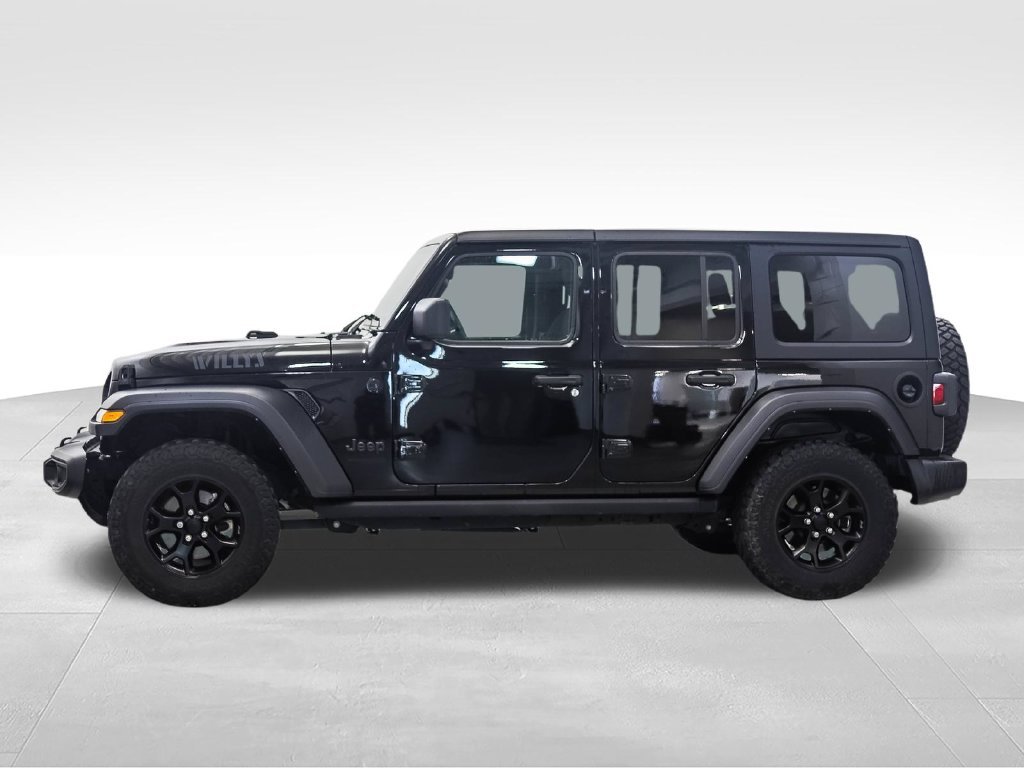 Used 2021 Jeep Wrangler Unlimited Willys with VIN 1C4HJXDN5MW774486 for sale in Golden Valley, Minnesota