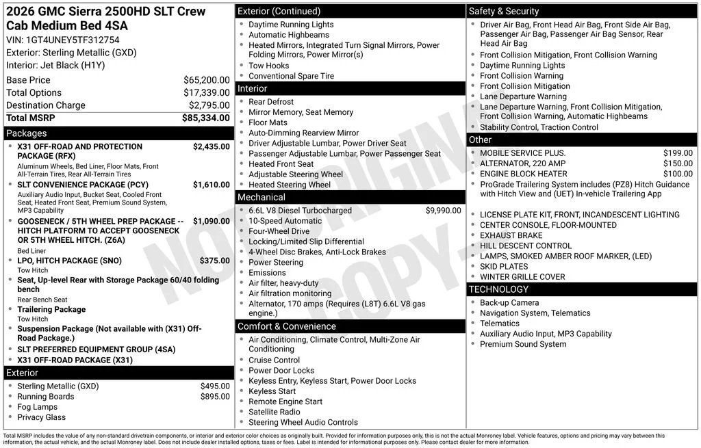 New 2026 Sterling Metallic GMC SLT image 18
