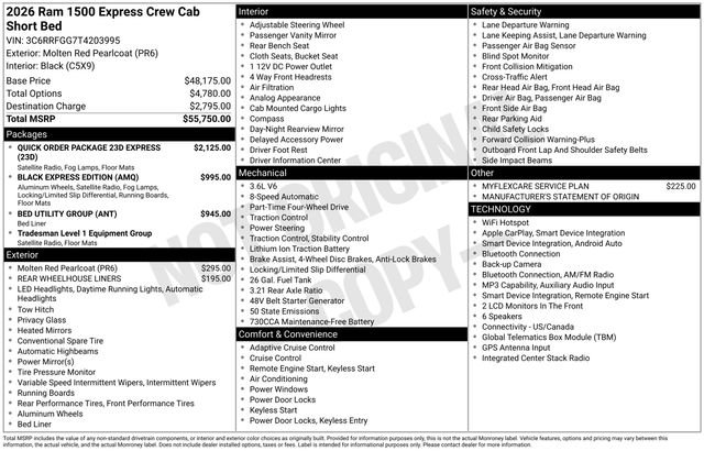 New 2026 Molten Red Pearl-Coat Exterior Paint RAM Express image 29