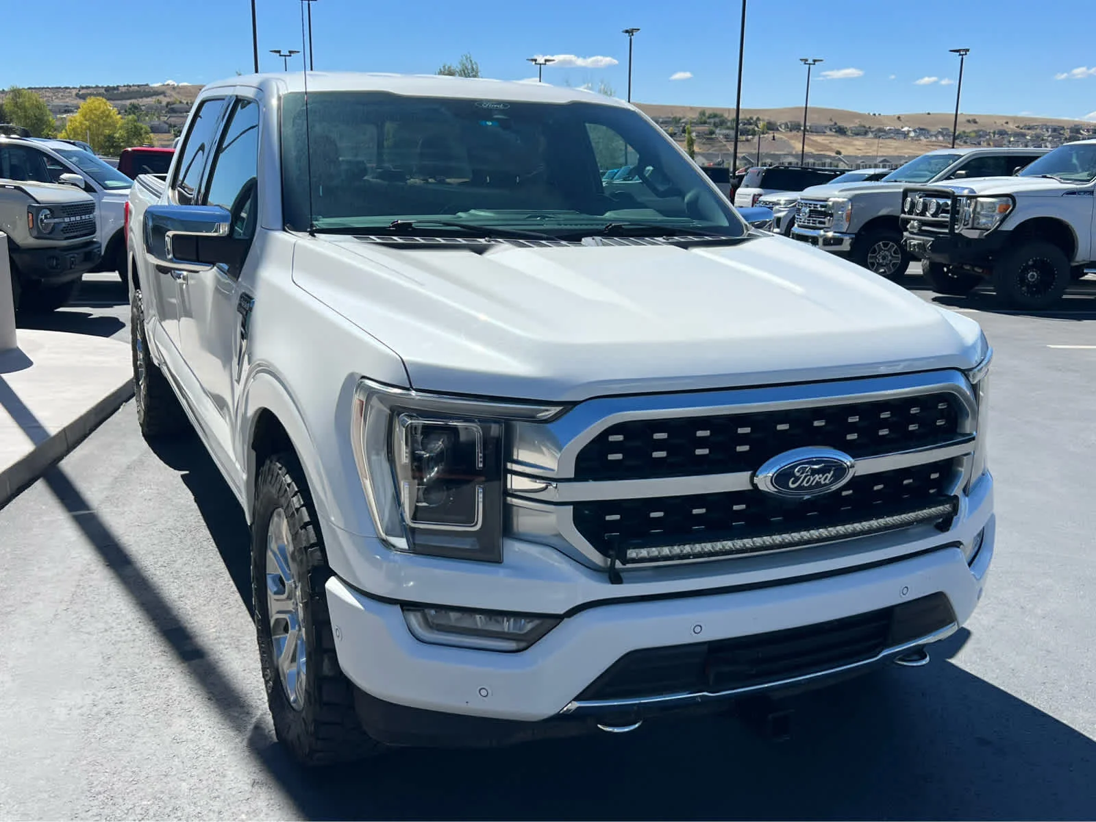 Used 2021 Star White Metallic Tri-Coat Ford Platinum image 4
