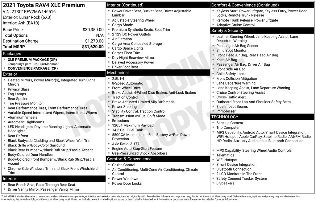 Used 2021  Toyota XLE Premium image 32