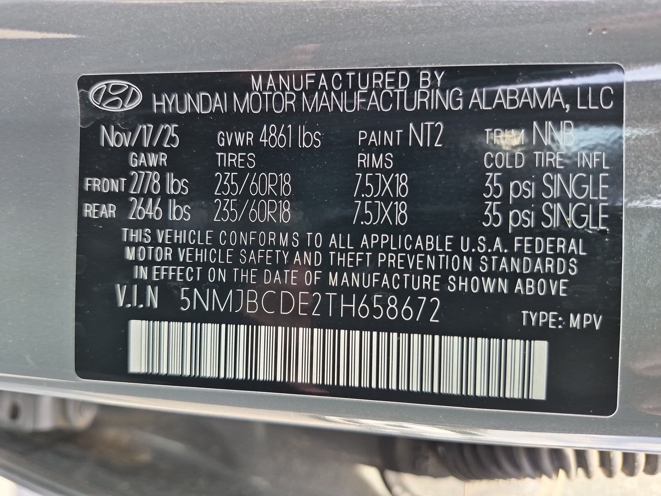 Used 2026 Hampton Gray Hyundai SEL image 33