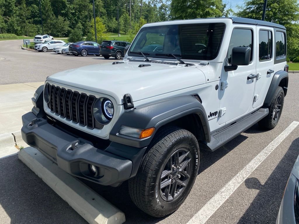 Used 2024 Bright White Clearcoat Jeep Sport S image 4