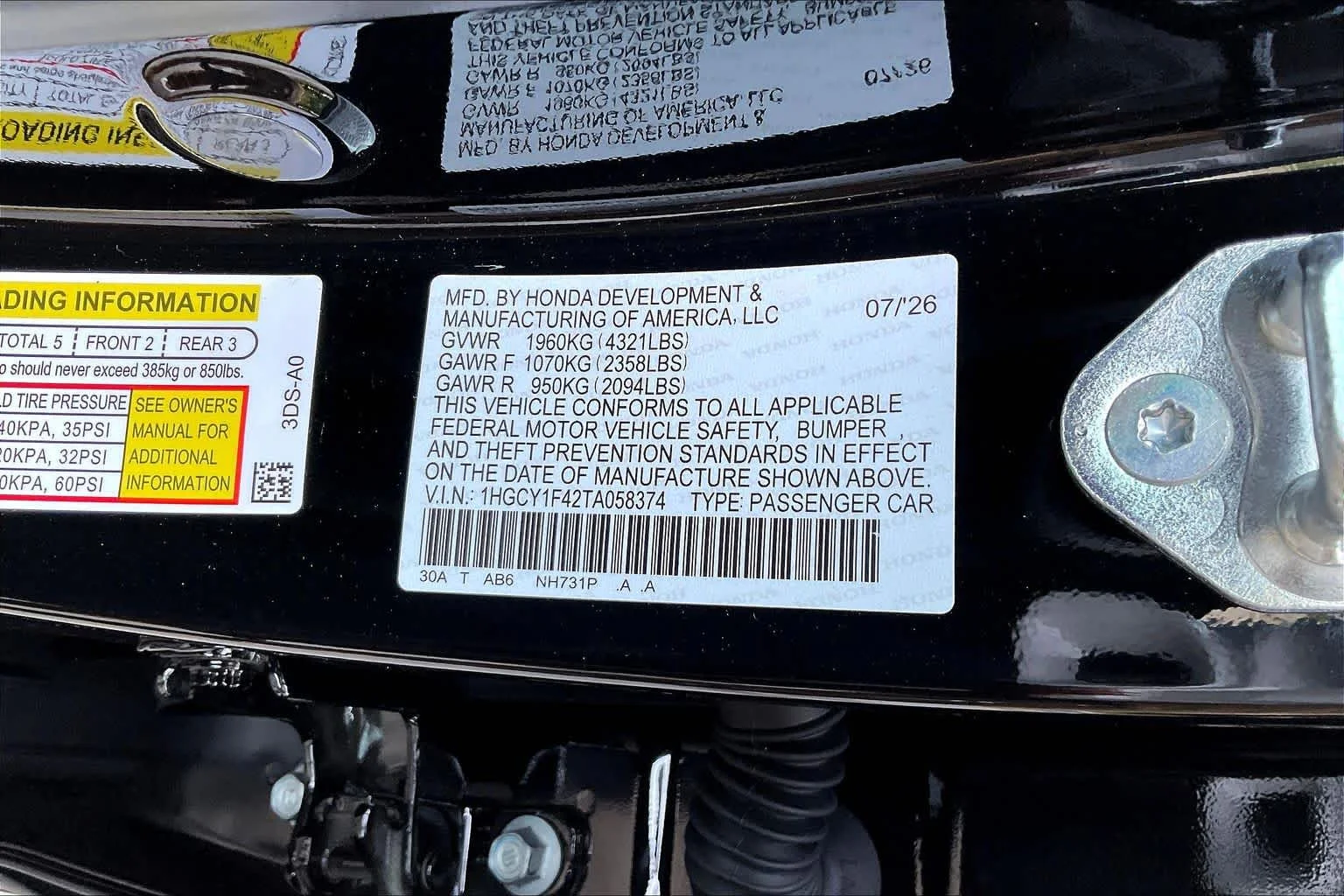 New 2026 Crystal Black Pearl Honda SE image 19