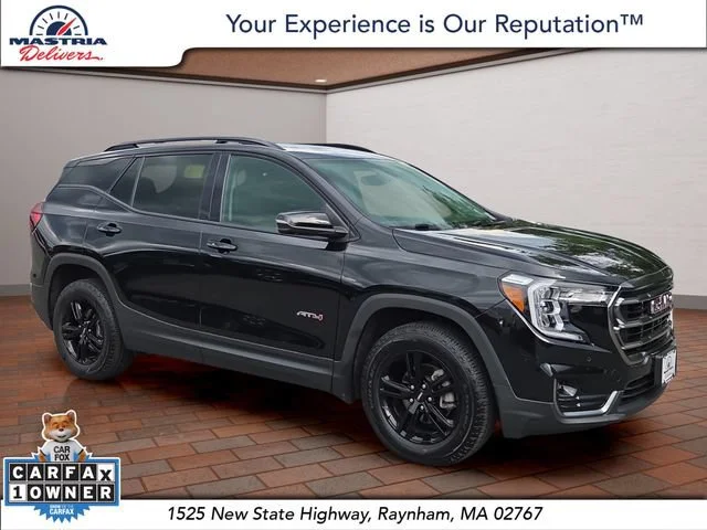 Used 2023 Ebony Twilight Metallic GMC AT4 image 1
