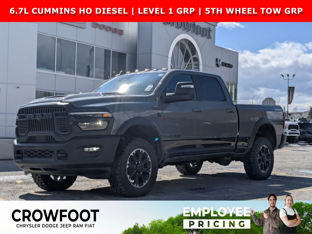 New 2026 Grey RAM Rebel - - 4x4 - Rebel Level 1 Equip Grp - 5th Wheel/Gooseneck Prep & More! image 1