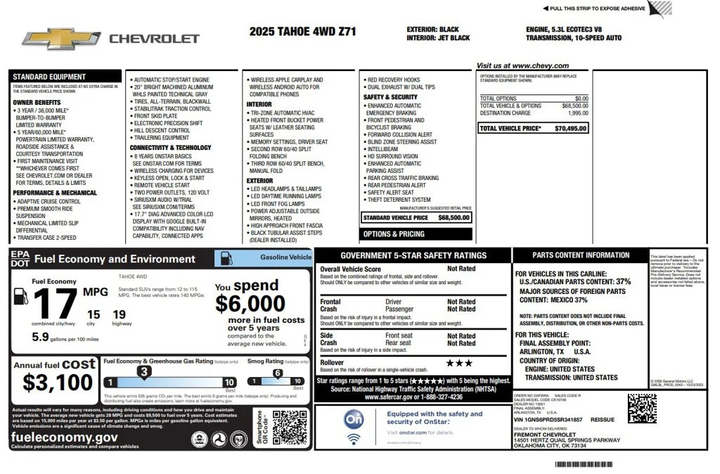 Used 2025 Black Chevrolet Z71 image 3