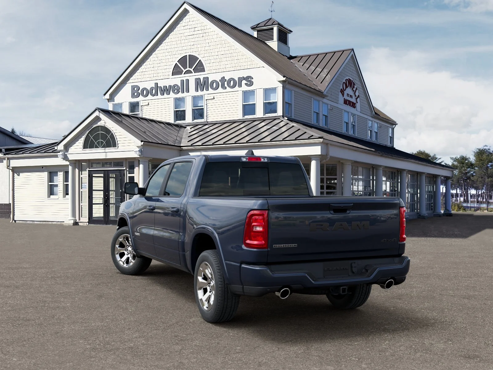 New 2026 Forged Blue Metallic Exterior Paint RAM Big Horn Quad Cab 4x2 6