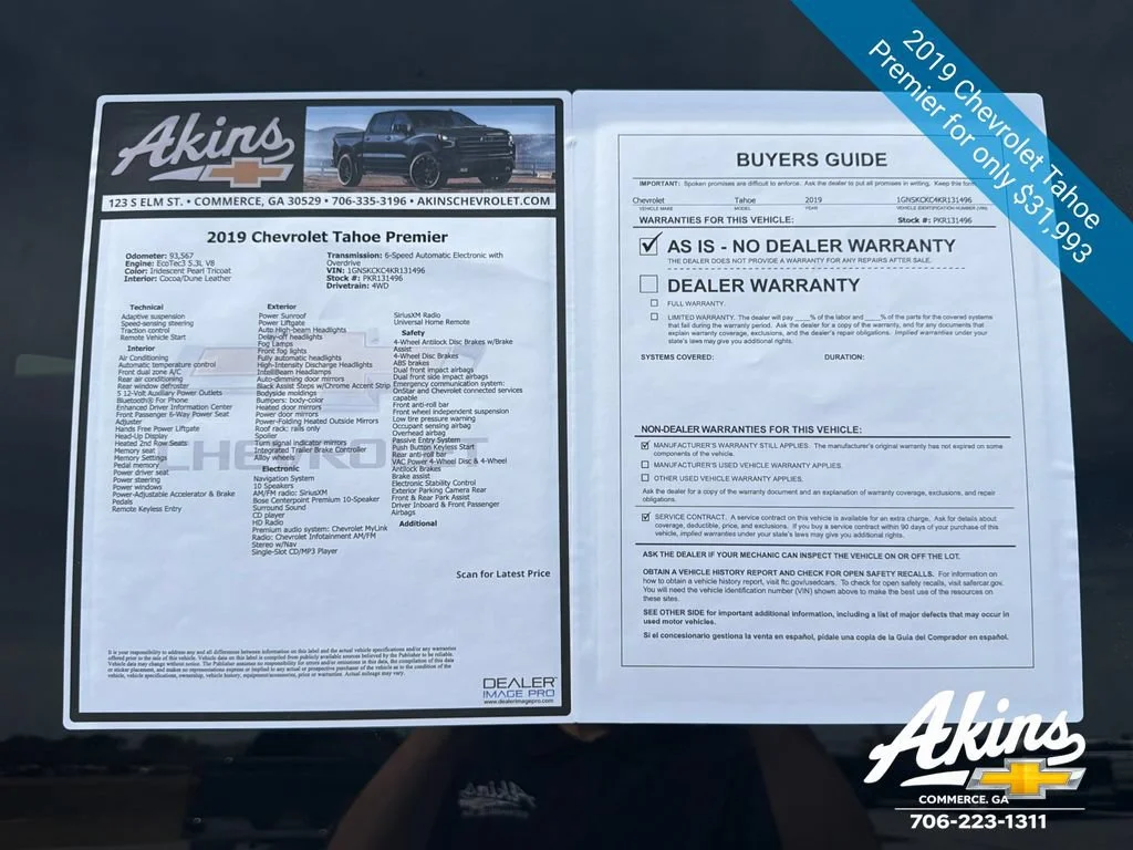 Certified Used 2019 IRIDESCENT PEARL TRICOAT Chevrolet Premier image 13
