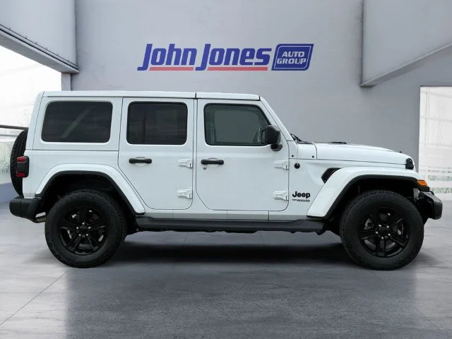 Used 2022 Bright White Clearcoat Jeep Unlimited Sahara Altitude image 7