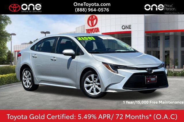 Certified Used 2023 Silver Toyota LE image 1
