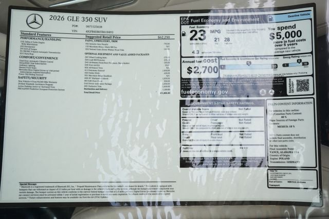 New 2026 Selenite Grey Metallic Mercedes-Benz GLE 350 image 30