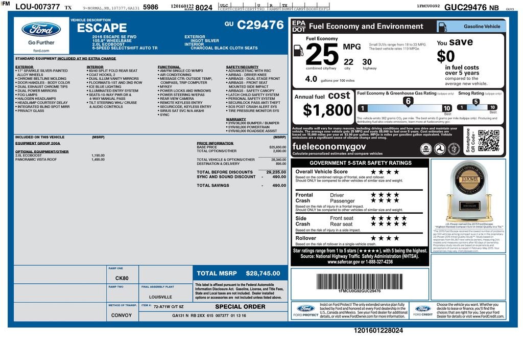 Used 2016 Silver Ford SE image 9