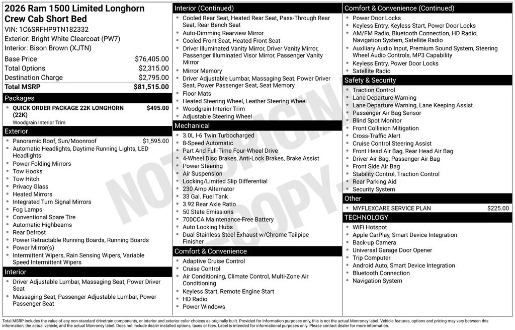 New 2026 Bright White Clearcoat RAM Limited image 5