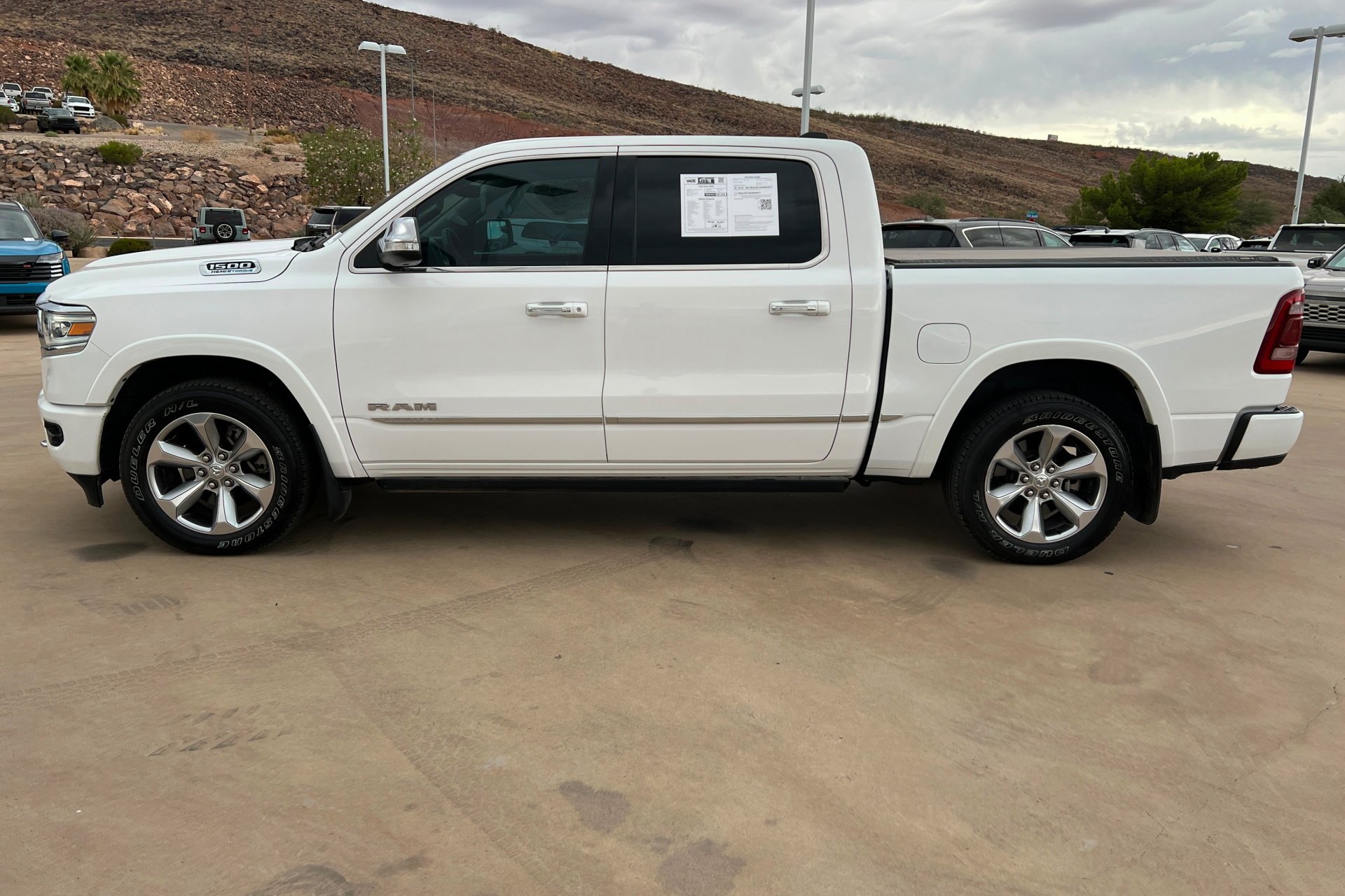 Used 2022 Bright White Clearcoat Ram Limited image 2