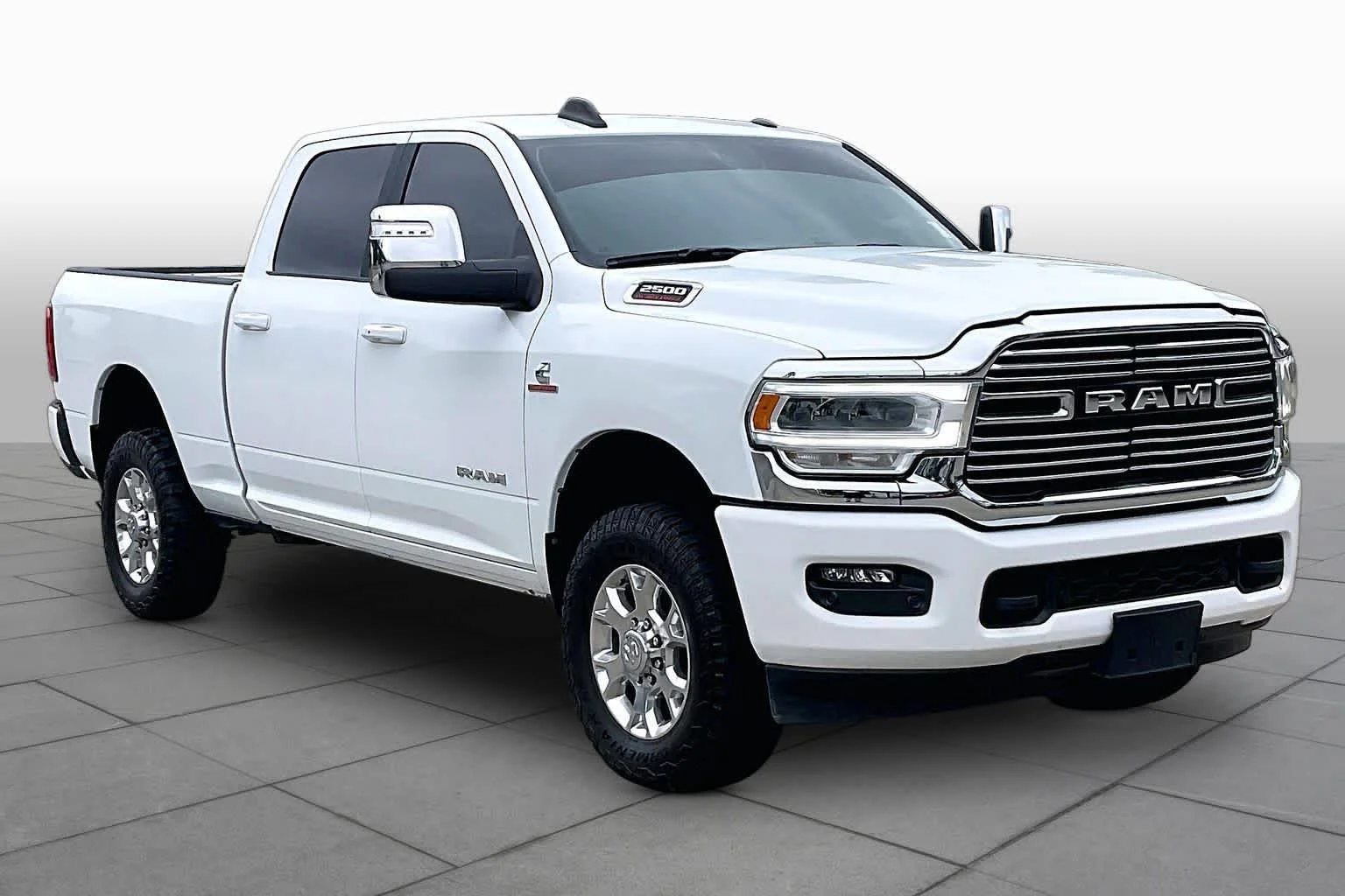 Used 2024 Bright White Clearcoat Ram Laramie image 3