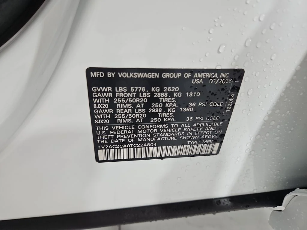 New 2026 White/off-white Volkswagen 2.0T SEL R-Line Black image 27