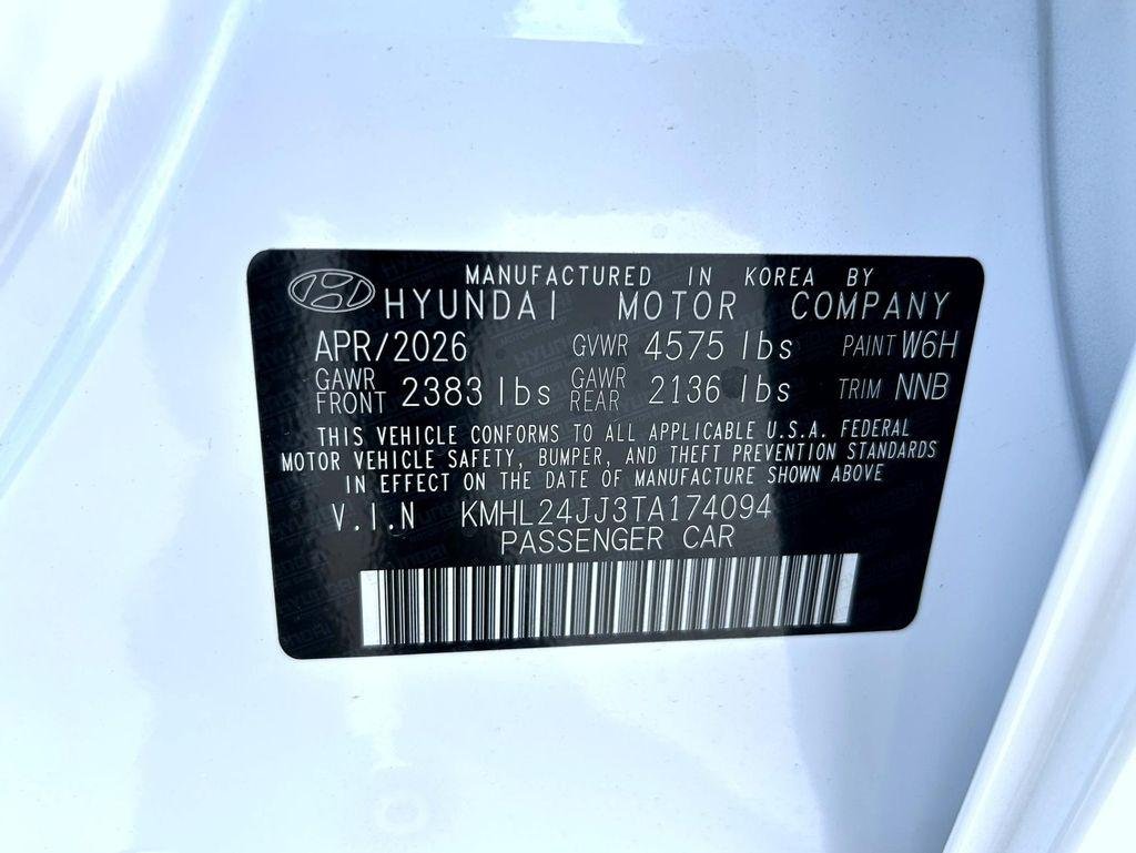 New 2026 Serenity White Hyundai Blue image 25
