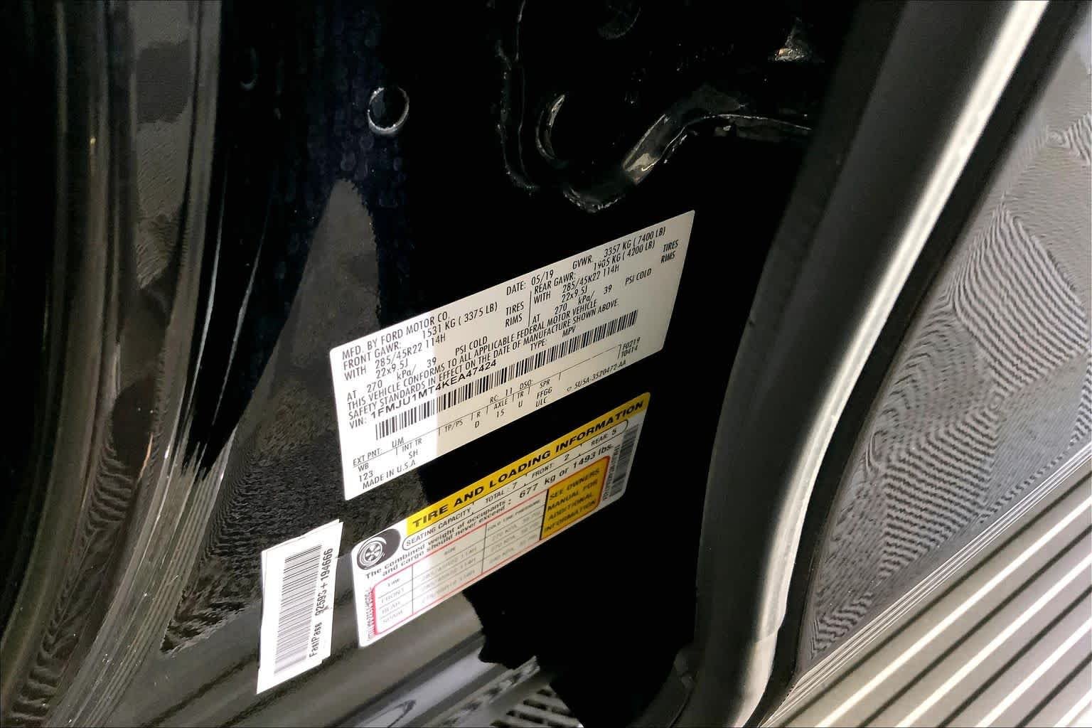 Used 2019 Agate Black Metallic Ford Platinum image 34