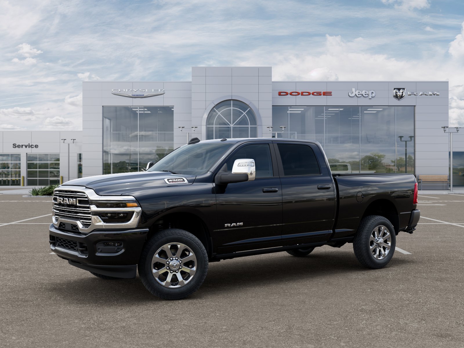 New 2026 Diamond Black Crystal Pearl-Coat Exterior Paint Ram Laramie image 19