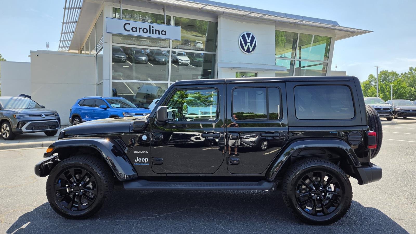 Used 2023 Jeep Wrangler 4xe Sahara 4XE with VIN 1C4JJXP67PW513239 for sale in Charlotte, NC