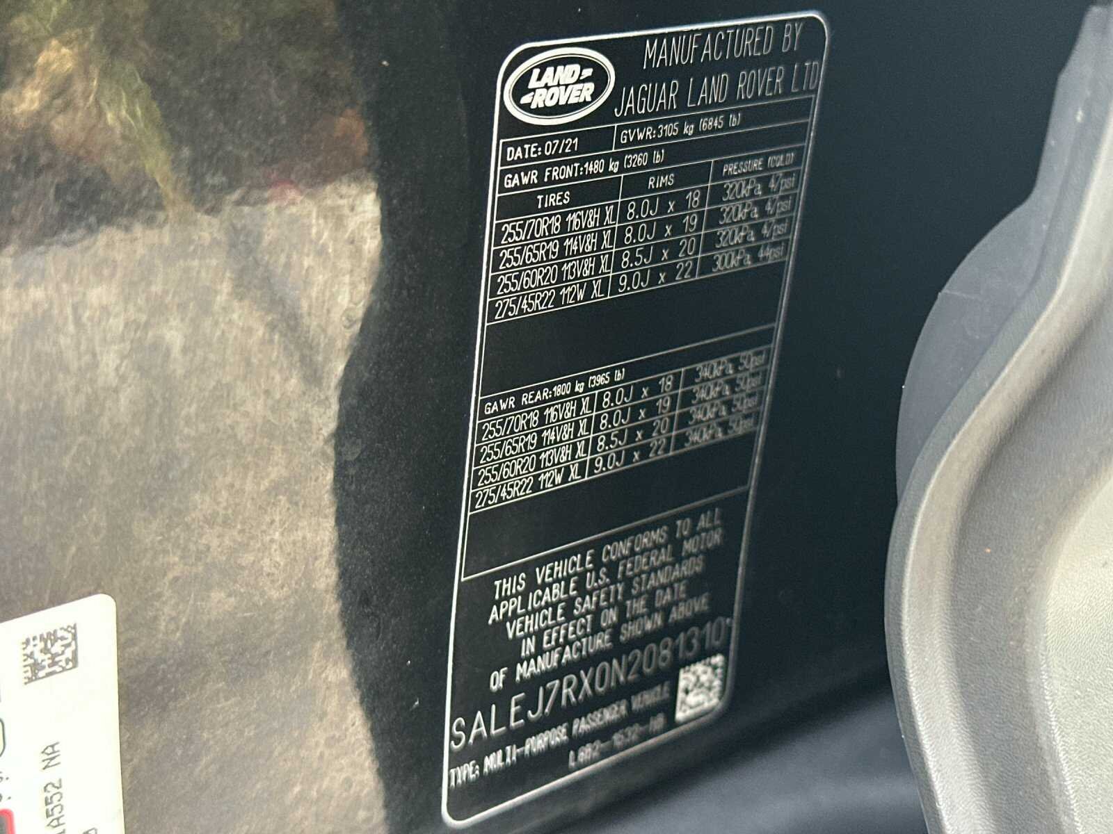 Used 2022 Santorini Black Metallic Land Rover S 4D Sport Utility image 36