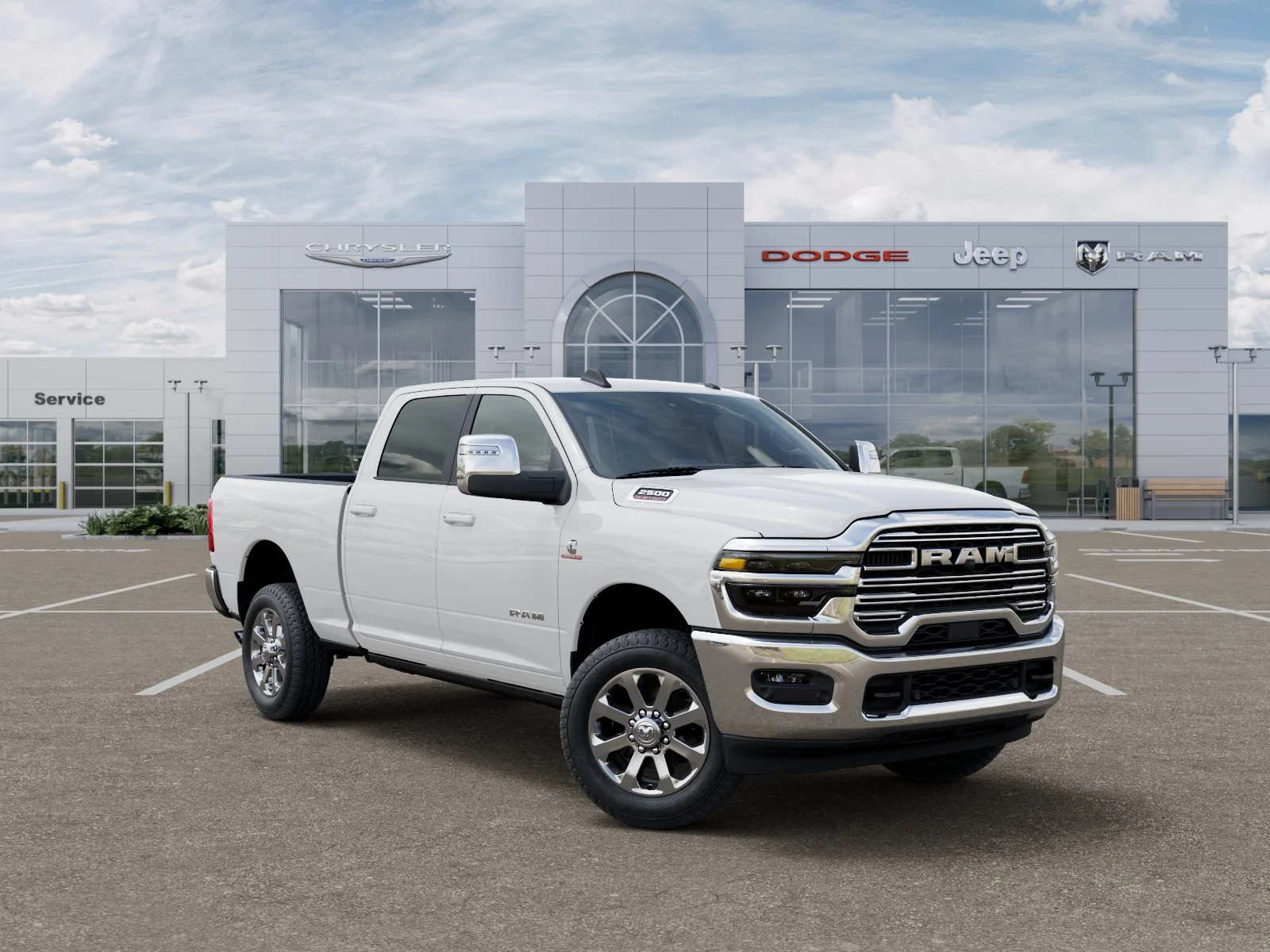 New 2026 Bright White Clear-Coat Exterior Paint RAM Laramie image 33
