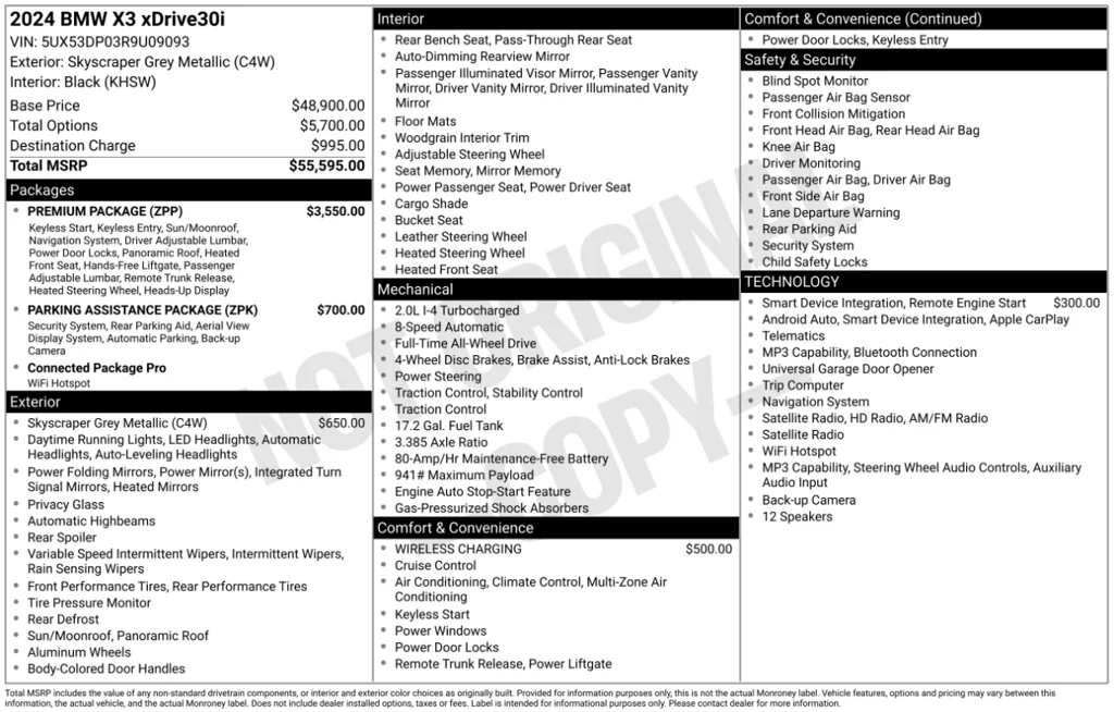 Certified Used 2024 Gray Metallic BMW xDrive30i image 6