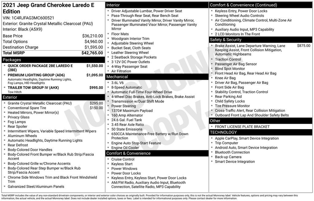Used 2021 Gray Jeep Laredo E image 9