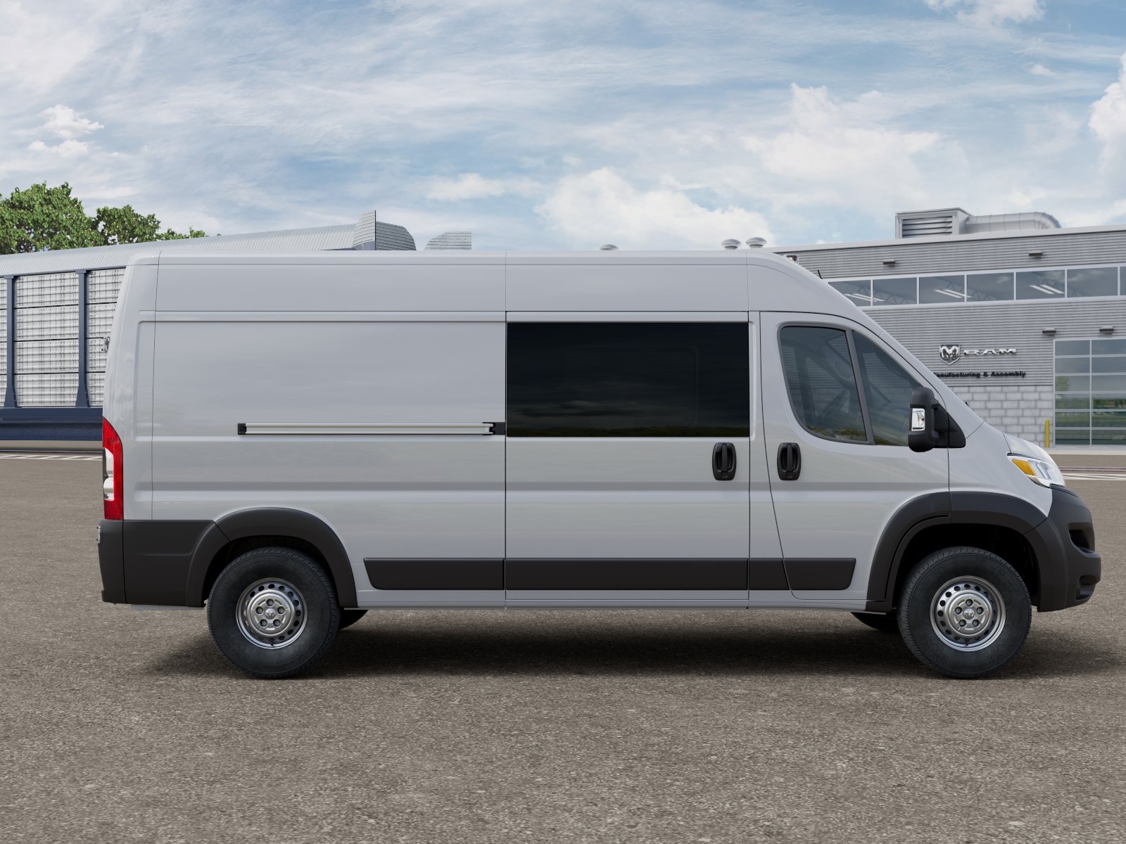 New 2026 Bright White Clear-Coat Exterior Paint RAM Cargo Van Tradesman High Roof 159