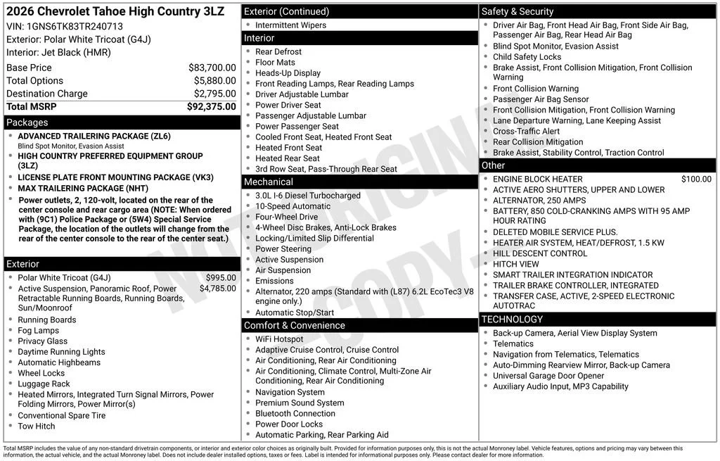 2026 Chevrolet Tahoe High Country - Photo 33